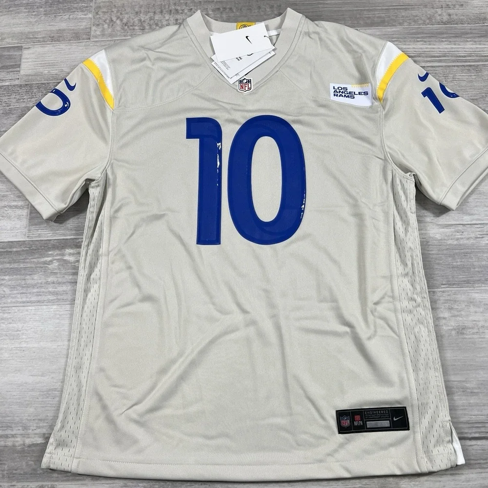 Nike Cooper Kupp #10‎ Los Angeles Rams Cream Game Team Jersey Youth XL (18/20)